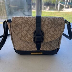 Tommy Hilfiger Tan and Black Crossbody Bag